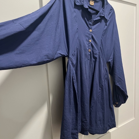 Free People Button Down TShirt Dress - Picture 2 of 6